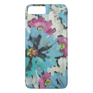 Coques Pour iPhone Floral rose et bleu graphique