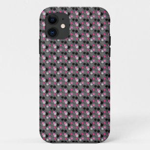 Coque iPhone 11 Floral Rose Et Noir