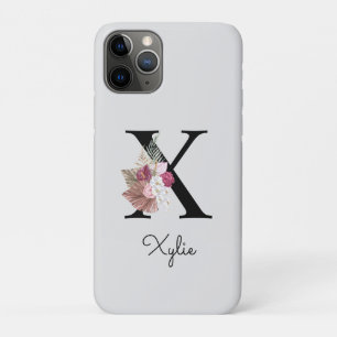 Case-Mate iPhone Case Floral rose monogramme X initial