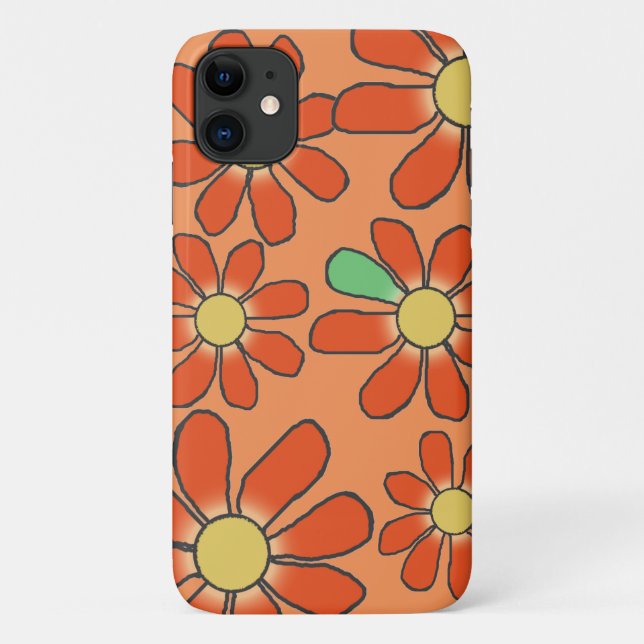 Coques Case-Mate iPhone Floral rouge (Dos)