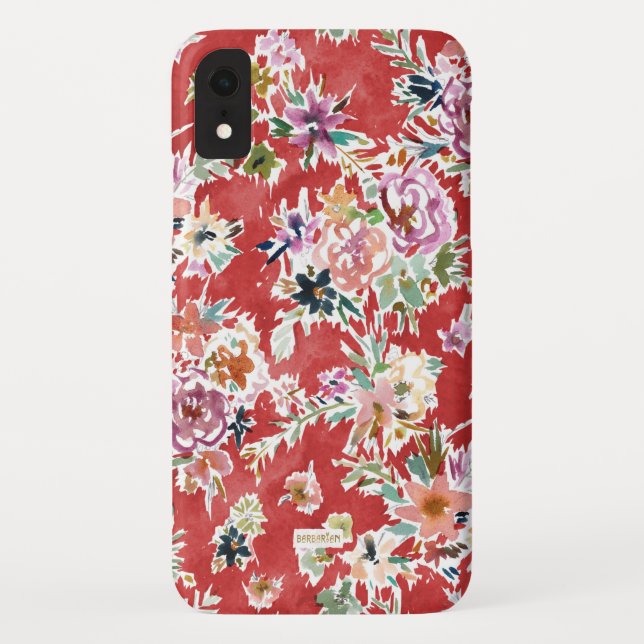 Coques Case-Mate iPhone Floral rouge audacieux d'AMOUR SAUVAGE (Dos)