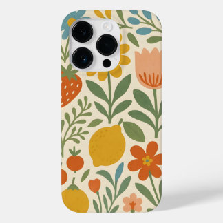 Coque Pour iPhone 14 Pro Floral Scandinave