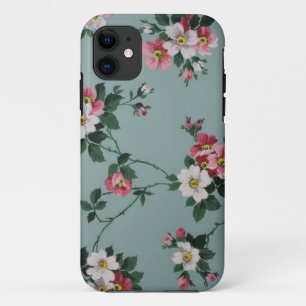 Etui iPhone Case-Mate floral vintage bleu de l'iPhone 5/5s