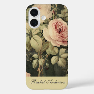 Coque Pour iPhone 16 Floral Vintage rustique
