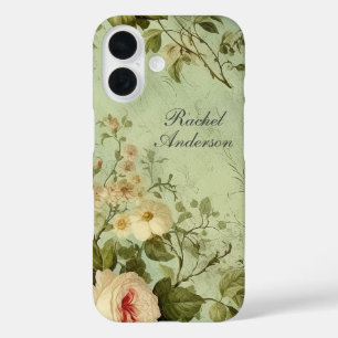 Coque Pour iPhone 16 Floral Vintage rustique