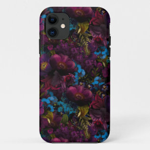 Case-Mate iPhone Case Florales Moody violet foncé Fleurs antiques
