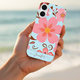 Coque Pour iPhone 16 Florales roses - Fleurs Pastel Vibes-Retro