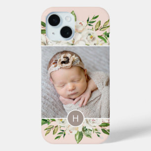 Coque Pour iPhone 15 Flore dorée   Photo monographique