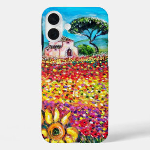 Coques iPhone 16 Plus FLORE EN TOSCANE/ Champs, Pépites et tournesols