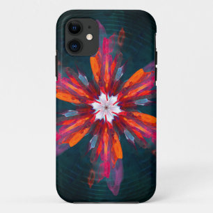 Case-Mate iPhone Case Flore Mandala Flowers Orange Red Blue Abstract