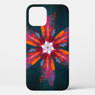 Case-Mate iPhone Case Flore Mandala Flowers Orange Red Blue Abstract