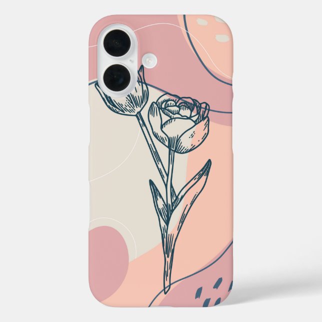 Coques Case-Mate iPhone Flore minimaliste de tulipe (Verso)