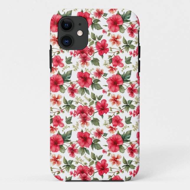 Coques Case-Mate iPhone Flore Modèle Hibiscus Fleurs (Dos)