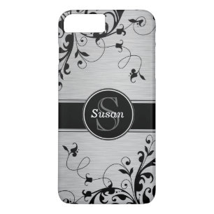 Case-Mate iPhone Case Flore noire argentée