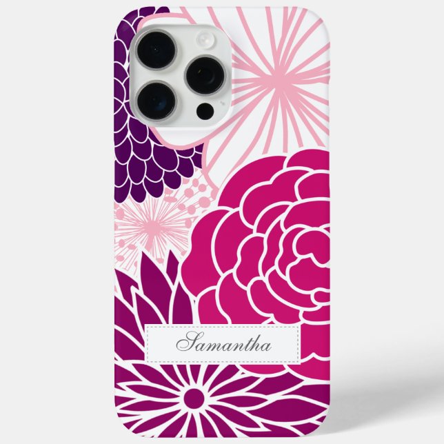 Coques Case-Mate iPhone Flore rose et pourpre à peine là ID (Verso)