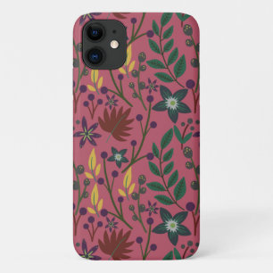 Case-Mate iPhone Case Flore sans couture motif fleurs rose feuille branc