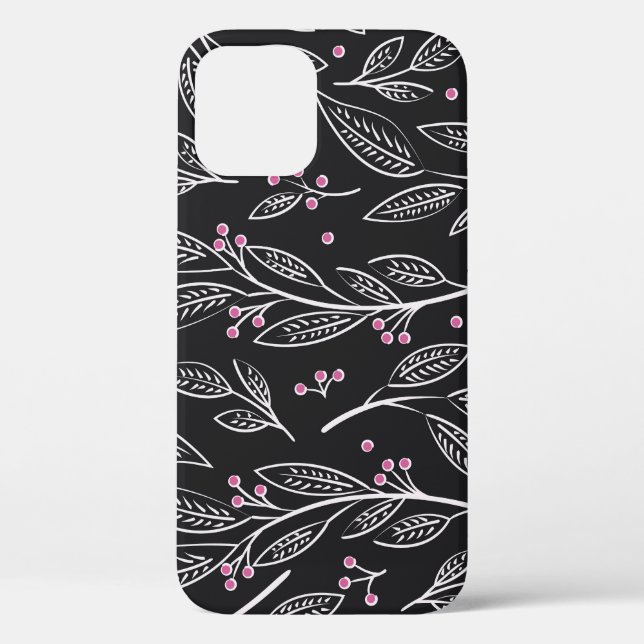 Coques Case-Mate iPhone Flore tirée à la main : Conception transparente (Verso)
