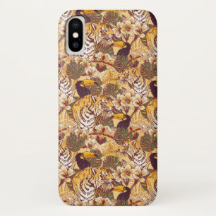 Coque Case-Mate Pour iPhone Flore tropicale avec tigre