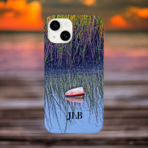 Coque Pour iPhone 14 Flotte de bateau de marais moelleux dans l'herbe d