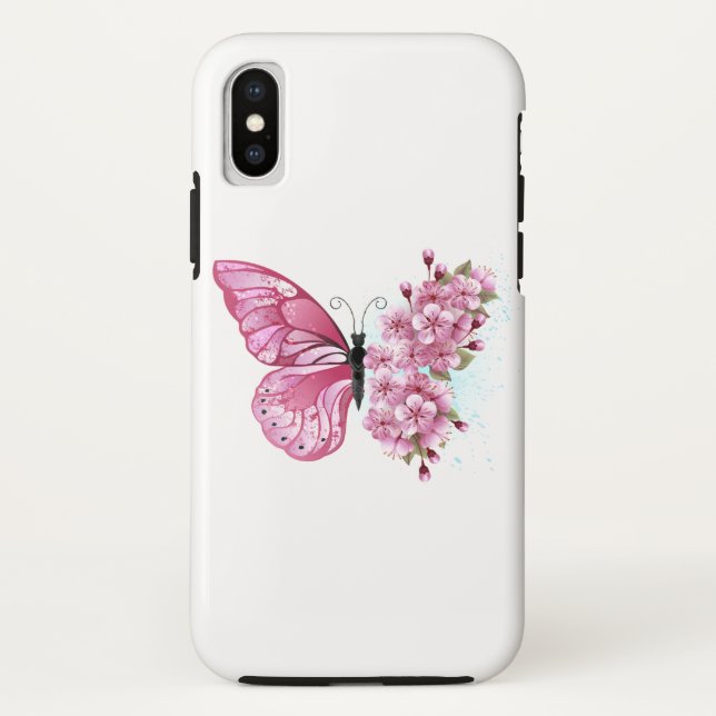 Coques Case-Mate iPhone Flower Butterfly (Dos)