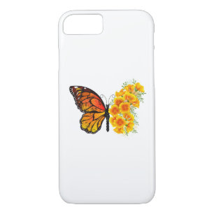 Case-Mate iPhone Case Flower Butterfly with Yellow California Poppy