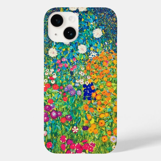 Coques Case-Mate iPhone Flower Garden, Gustav Klimt (Verso)