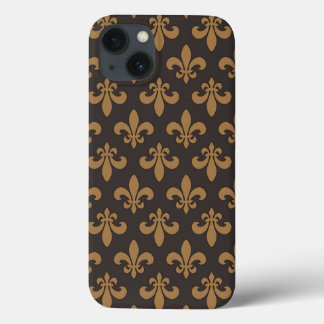 iPhone 13 Case Fluer Des Lis Chocolat Chaud