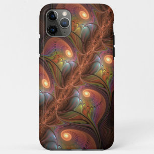 Case-Mate iPhone Case Fluorescent coloré Abstrait Trippy Brown Fractal