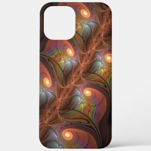 Case-Mate iPhone Case Fluorescent coloré Abstrait Trippy Brown Fractal