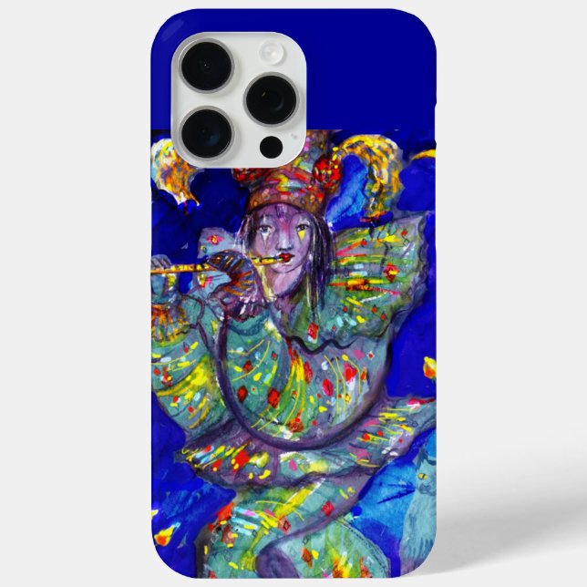 Coques Case-Mate iPhone FLUTISTE EN BLEU / Soirée Carnaval vénitien (Verso)