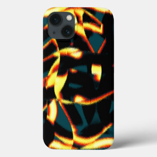 Case-Mate iPhone Case Flux brûlés jaune rouge look terry, spray défectue