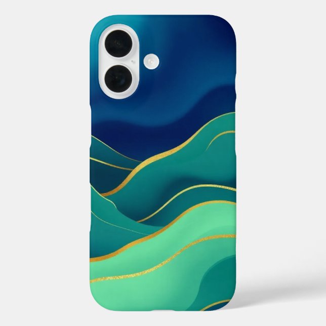 Coques Case-Mate iPhone Flux verdoyant : Un paysage Abstrait (Verso)