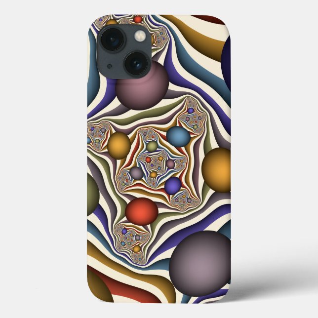 Coques Case-Mate iPhone Flying Up Colorful Moderne Art Fractal Abstrait (Verso)