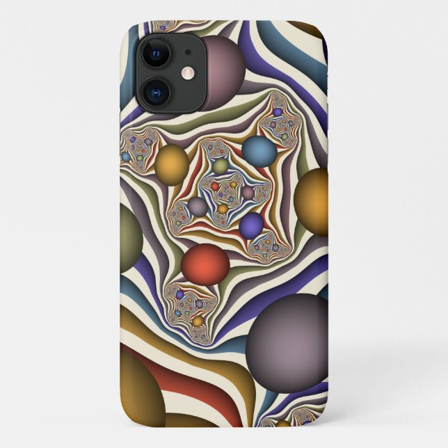 Coques Case-Mate iPhone Flying Up Colorful Moderne Art Fractal Abstrait (Dos)