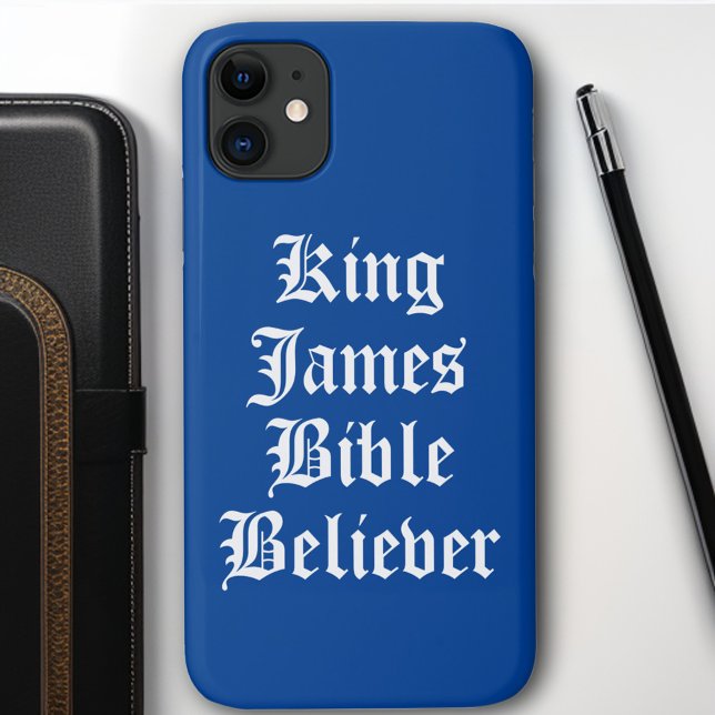 Coques Case-Mate iPhone Foi chrétienne Bleue King James Bible Belith (Créateur téléchargé)