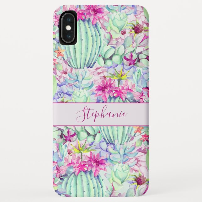 Coques Case-Mate iPhone Foliage Floral Succulent Cactus Personnalisé (Dos)