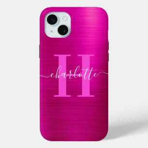 Coque iPhone 15 Mini Folie à Chaud Signature Monogramme