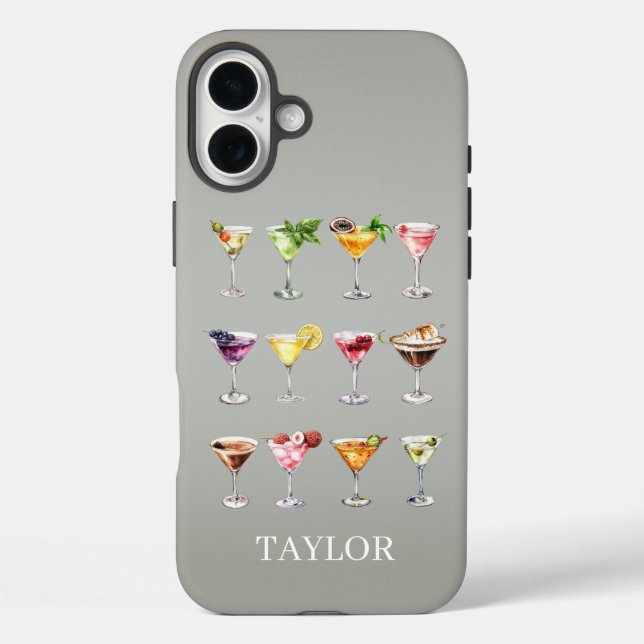Coques Case-Mate iPhone Folie Martini Monogrammée (Verso)