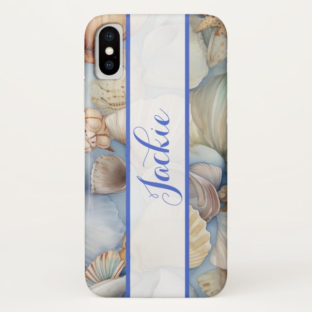 Coques Case-Mate iPhone Fond de jolis coquillages  (Dos)