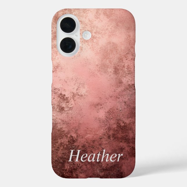 Coques Case-Mate iPhone Fond texturé or rose  (Verso)