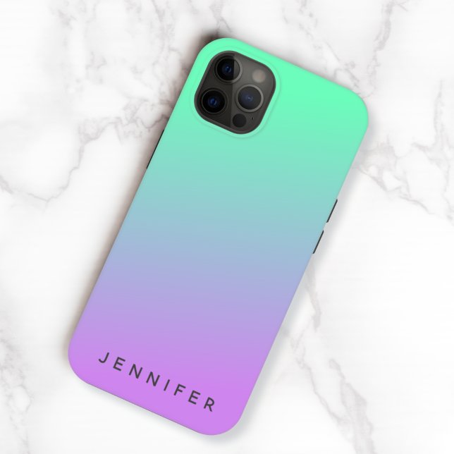Coques Case-Mate iPhone Fondu moderne | Lavande verte à la menthe violet (Créateur téléchargé)