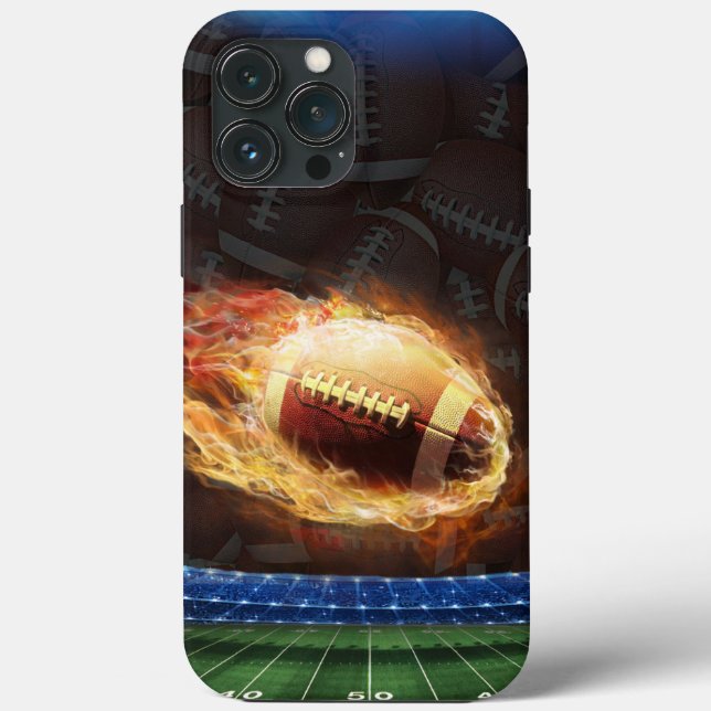 Coques Case-Mate iPhone Football en flammes (Verso)