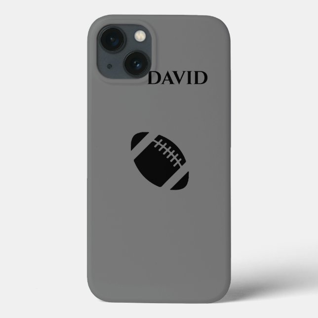 Coques Case-Mate iPhone Football iPhone/coque ipad avec nom personnalisé. (Verso)