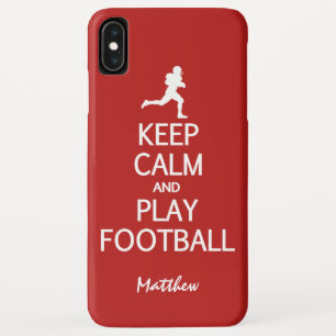 Case-Mate iPhone Case Football Keep Calm personnalisation nom & couleurs
