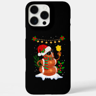 Coques iPhone 16 Pro Max Football Snowman Santa Hat Joyeux Noël