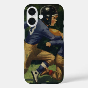 Coque Pour iPhone 16 Football vintage, enfants, garçons pratiquant des