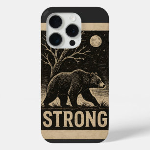 Coque iPhone 15 Pro Force de l'ours vintage
