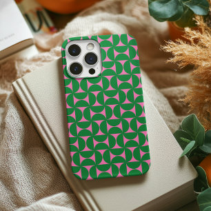 Case-Mate iPhone Case Forêt Abstraite moderne vert et rose milieu du siè