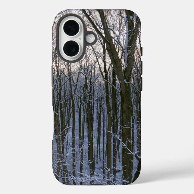 Coques Case-Mate iPhone Forêt d'arbres enneigés (Verso)