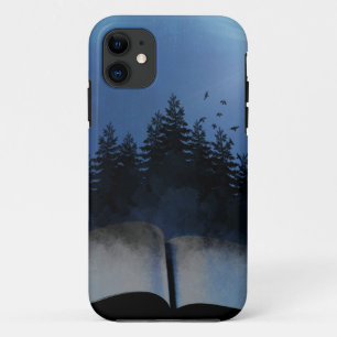 Coque iPhone 11 Forêt de livres ouverts